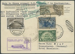KATAPULTPOST 70 BRIEF, 11.9.1931, Bremen - Southampton, Schleuderflug Und Anschließende 2. Südamerikafahrt, Frankiert Mi - Covers & Documents