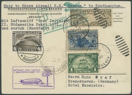 KATAPULTPOST 70 BRIEF, 11.9.1931, Bremen - Southampton, Schleuderflug Und Anschließende 2. Südamerikafahrt, Frankiert Mi - Briefe U. Dokumente