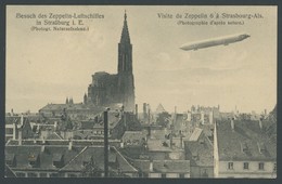 ALTE ANSICHTSKARTEN 1910, LZ 6 , Besuch Des Zeppelin-Luftschiffes In Straßburg, Ungebraucht, Prachtkarte - Sonstige & Ohne Zuordnung