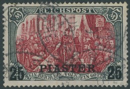 DP TÜRKEI 23II O, 1903, 25 PIA. Auf 5 M., Aufdruck Type II, Winzige Rückseitige Schürfung Sonst Pracht, Mi. 700.- - Turquie (bureaux)