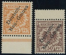 DEUTSCH-NEUGUINEA 5a,6 **, 1897, 25 Pf. Gelblichorange Und 50 Pf. Lebhaftrötlichbraun, Postfrisch, 2 Prachtwerte, Mi. 22 - Deutsch-Neuguinea