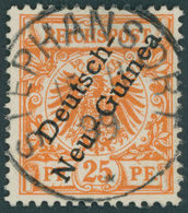 DEUTSCH-NEUGUINEA 5b O, 1899, 25 Pf, Dunkelorange, Zentrischer Stempel STEPHANSORT, Pracht, Mi. 90.- - Deutsch-Neuguinea