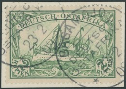 DEUTSCH-OSTAFRIKA 20 BrfStk, 1901, 2 R. Dunkelsmaragdgrün, Ohne Wz., Stempel BAGAMOJO, Prachtbriefstück, Gepr. Bothe, Mi - Deutsch-Ostafrika