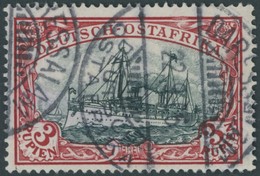 DEUTSCH-OSTAFRIKA 21b O, 1901, 3 R. Dunkelrot/grünschwarz, Ohne Wz., Pracht, Mi. 230.- - Deutsch-Ostafrika