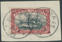 DEUTSCH-OSTAFRIKA 21b BrfStk, 1901, 3 R. Dunkelkarminrot/grünschwarz, Ohne Wz., Stempel KILWA, Prachtbriefstück, Mi. (23 - Deutsch-Ostafrika