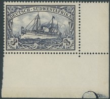 DSWA 22 **, 1901, 3 M. Violettschwarz, Ohne Wz., Postfrisch, Pracht, Mi. 150.- - África Del Sudoeste Alemana