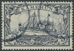 KAMERUN 18 O, 1900, 3 M. Violettschwarz, Pracht, Gepr. Bothe, Mi. 140.- - Kamerun