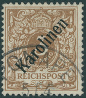 KAROLINEN 1I O, 1899, 3 Pf. Diagonaler Aufdruck, Normale Zähnung, Pracht, Diverse Altsignaturen, Mi. 850.- - Karolinen