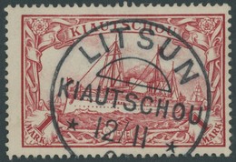 KIAUTSCHOU 14 O, 1901, 1 M. Rot, Stempel LITSUN, Pracht - Kiautchou