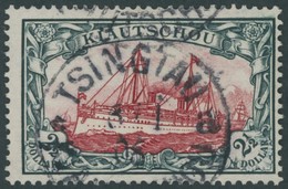 KIAUTSCHOU 27B O, 1905, 21/2 $ Grünschwarz/dunkelkarmin, Ohne Wz., Gezähnt B, Pracht, Gepr. Bothe, Mi. 4200.- - Kiautchou