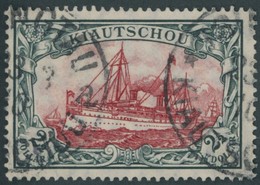 KIAUTSCHOU 37IA O, 1905, 21/2 $ Grünschwarz/dunkelkarmin, Mit Wz., Friedensdruck, Pracht, Mi. 600.- - Kiautschou