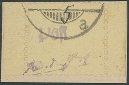 GROSSRÄSCHEN 3S BrfStk, 1946, 5 Pf. Gebührenmarke Aus Streifen Auf Briefstück, Stempeldatum Nicht Lesbar, Pracht, Mi. 45 - Private & Local Mails