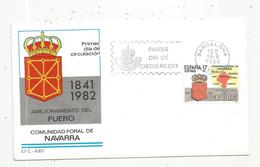 Fdc , Premier Jour D'émission , Espagne , BARCELONA ,1984 , Comunidad Foral De NAVARRA - FDC