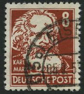 DDR 329zXII O, 1952, 8 Pf. Marx, Gewöhnliches Papier, Wz. 2XII, Pracht, Gepr. Schönherr, Mi. 100.- - Other & Unclassified