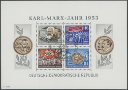 DDR Bl. 9AYI O, 1953, Marx-Block, Gezähnt, Wz. 2YI, Kleiner Eckbug Sonst Pracht, Gepr. König, Mi. 150.- - Other & Unclassified