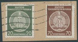 DIENSTMARKEN A D 41yAY BrfStk, 1958, 70 Pf. Rötlichbraun, Wz. 3Y, Gefasertes Papier, Mit 20 Pf. Zusatzfrankatur Auf Brie - Sonstige & Ohne Zuordnung