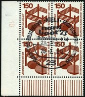 BERLIN 411A DZ VB O, 1972, 150 Pf. Unfallverhütung Im Eckrandviererblock Mit Randnummer 10, Sonderstempel, Pracht - Other & Unclassified