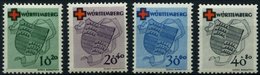 WÜRTTEMBERG 40-43 **, 1949, Rotes Kreuz, Prachtsatz, Mi. 160.- - Sonstige & Ohne Zuordnung