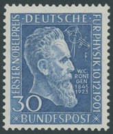 BUNDESREPUBLIK 147 **, 1951, 30 Pf. Röntgen, Postfrisch, Pracht, Mi. 80.- - Sonstige & Ohne Zuordnung