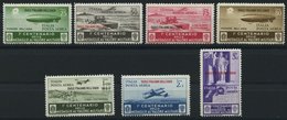 ÄGÄISCHE INSELN 157-63 *, 1935, Flugpostmarken 100 Jahre Tapferkeitsmedaille, 7 Prachtwerte - Ägäis
