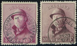 BELGIEN 157/8 O, 1919, 5 Fr. Lilarot Und 10 Fr. Braunlila, 2 Prachtwerte, Mi. 230.- - Other & Unclassified