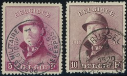 BELGIEN 157/8 O, 1919, 5 Fr. Lilarot Und 10 Fr. Braunlila, 2 Prachtwerte, Mi. 230.- - Sonstige & Ohne Zuordnung