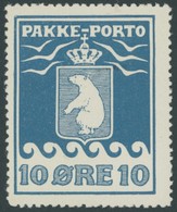 GRÖNLAND - PAKKE-PORTO 3 **, 1910, 10 Ø Blau, (Facit P 3IIC1), Postfrisch, Pracht, Facit 18.000.- Skr. - Parcel Post