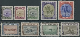 GRÖNLAND - DÄNISCHE POST 8-16 **, 1945, New Yorker Ausgabe, Postfrischer Prachtsatz, Mi. 230.- - Sonstige & Ohne Zuordnung