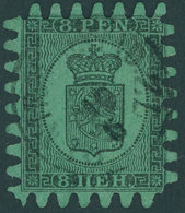 FINNLAND 6Cx O, 1867, 8 P. Schwarz Auf Grün, Alle Zungen, Pracht, Mi. 250.- - Other & Unclassified