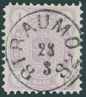 FINNLAND 18A O, 1875, 32 P. Blassrosa, Gezähnt L 11, Idealer K1 RAUMO, Punkthelle Stelle Sonst Kabinett, Gepr. Bühler, M - Other & Unclassified