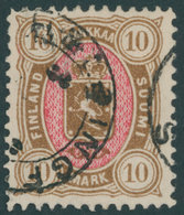 FINNLAND 26b O, 1887, 10 M. Gelbbraun/rot, Pracht, Signiert, Mi. 650.- - Other & Unclassified