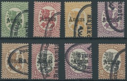 AUNUS 1-8 O, 1919, Freimarken Mit Stempel RAIAKONTU, Prachtsatz, R!, Fotoattest Grønlund, Mi. 3000.- - Sonstige - Europa