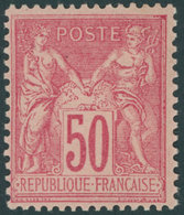 FRANKREICH 81II **, 1890, 50 C. Karmin Auf Rosa, Type II, Postfrisch Pracht - Sonstige & Ohne Zuordnung