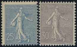 FRANKREICH 111/2 **, 1903, 25 C. Blau Und 30 C. Hellviolett, Postfrisch, 2 Prachtwerte, Gepr. Calves - Sonstige & Ohne Zuordnung