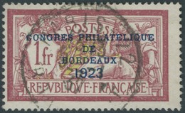 FRANKREICH 152 O, 1923, 1 Fr. Philatelistenkongress, Pracht, Signiert, Mi. 450.- - Sonstige & Ohne Zuordnung