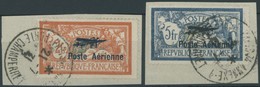 FRANKREICH 220/1 BrfStk, 1927, Poste Aérienne, 2 Prachtbriefstücke, Mi. (400.-) - Sonstige & Ohne Zuordnung