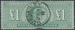 GROSSBRITANNIEN 118 O, 1902, 1 £ Grün, Pracht, Gepr. Pröschold, Mi. 450.- - Sonstige & Ohne Zuordnung