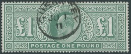 GROSSBRITANNIEN 118 O, 1902, 1 £ Grün, Pracht, Mi. 450.- - Sonstige & Ohne Zuordnung