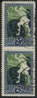 LETTLAND 37UMw O, 1919, 25 Kap. Befreiung Von Kurland Im Senkrechten Paar, Mitte Ungezähnt, Pracht - Latvia