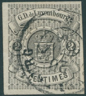 LUXEMBURG 4 O, 1860, 2 C. Schwarz, Pracht, Gepr. Demuth, Mi. 700.- - Other & Unclassified