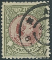 NIEDERLANDE 48 O, 1896, 5 G. Grünbronze/braunrot, Feinst, Mi. 500.- - ...-1852 Préphilatélie