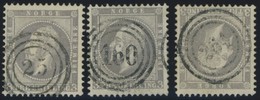 NORWEGEN 3 O, 1857, 3 Sk. Grauviolett Mit Nummernstempel 25, 160 Und 264, 3 Kabinettwerte - Sonstige & Ohne Zuordnung