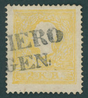 ÖSTERREICH BIS 1867 10Ia O, 1858, 2 Kr. Gelb, Type I, Kabinett, Fotobefund Dr. Ferchenbauer, Mi. 500.- - Gebraucht