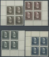 ÖSTERREICH 494-97 VB **, 1928, 10 Jahre Republik In Eckrandviererblocks, Prachtsatz, Mi (240.-) - Sonstige & Ohne Zuordnung