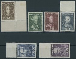 ÖSTERREICH 1918-1938 617-22 **, 1935, Heerführer, Postfrischer Prachtsatz, Mi. 180.- - Sonstige & Ohne Zuordnung