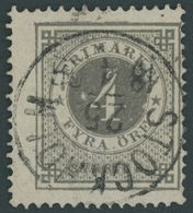 SCHWEDEN 18A O, 1877, 4 Ö. Grau, Gezähnt A, Pracht, Mi. 130.- - Sonstige & Ohne Zuordnung