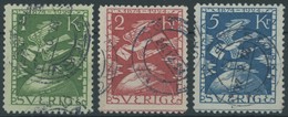 SCHWEDEN 171-73 O, 1924, 1 - 5 Kr. UPU, 3 Prachtwerte, Mi. 330.- - Sonstige & Ohne Zuordnung
