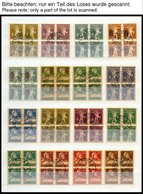 SAMMLUNGEN VB O , 1911-74, Saubere Sammlung Von 810 Verschiedenen Viererblocks Mit Zentrischen Stempeln, Prachtsammlung, - Collections