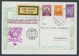 UNGARN 11.9.1932, Seltene Zeppelin-Motivkarte Für Sonderflug Ab Budapest, Gebraucht, Pracht - Other & Unclassified