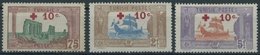 TUNESIEN 57,59/60 *, Nicht Verausgabet: 1916, 10 C. Auf 75 C. Und Auf 2 Und 5 Fr. Kriegsgefangene, Falzrest, 3 Prachtwer - Unused Stamps